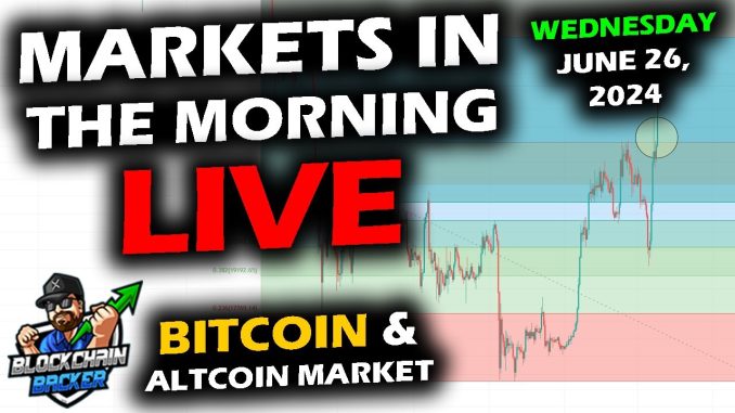 MARKETS in the MORNING, 6/26/2024, Bitcoin $61,300, Altcoins Range, DXY Knocks 106 Door, Gold $2,313