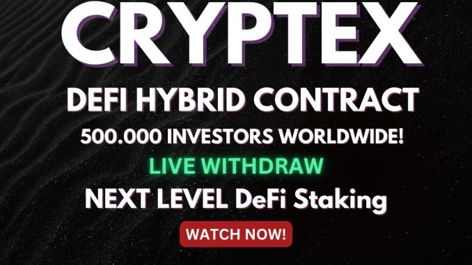Cryptex | Defi Staking | Long term investment | Online since 2016 | Masternode investment option