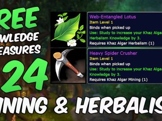 Mining and Herbalism Knowledge Treasure Locations The War Within Profession Guide