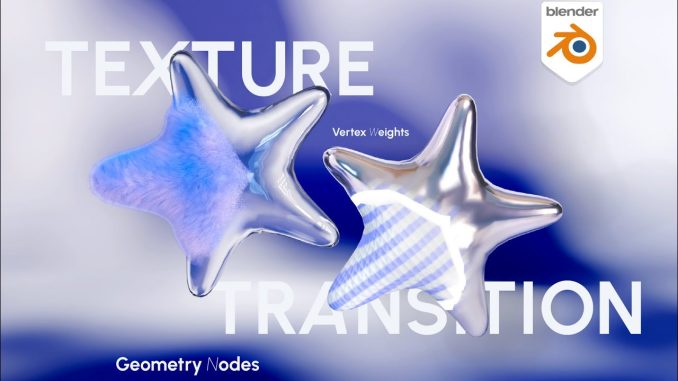 Blender Texture Transition Explained | Geometry Nodes + Vertex Weights [4.5]