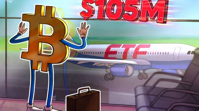 Bitcoin ETFs Post $105M Outflows As Hong Kong Buyer Emerges