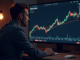 Trader checking XRP