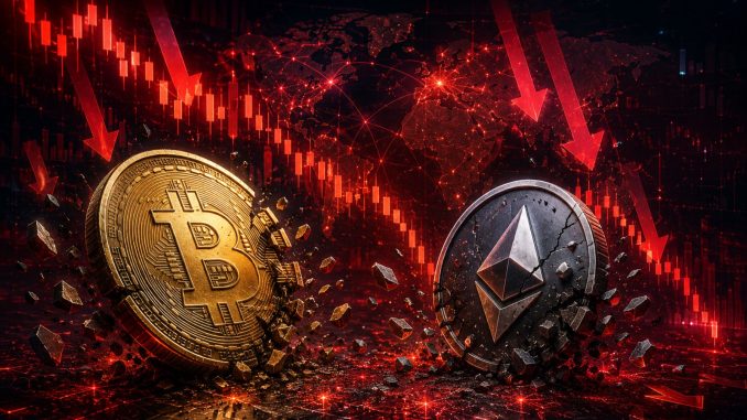 Bitcoin And Ethereum Hit By $2.2B In Sell Pressure: Analyst Explains Coordinated Market Selloff